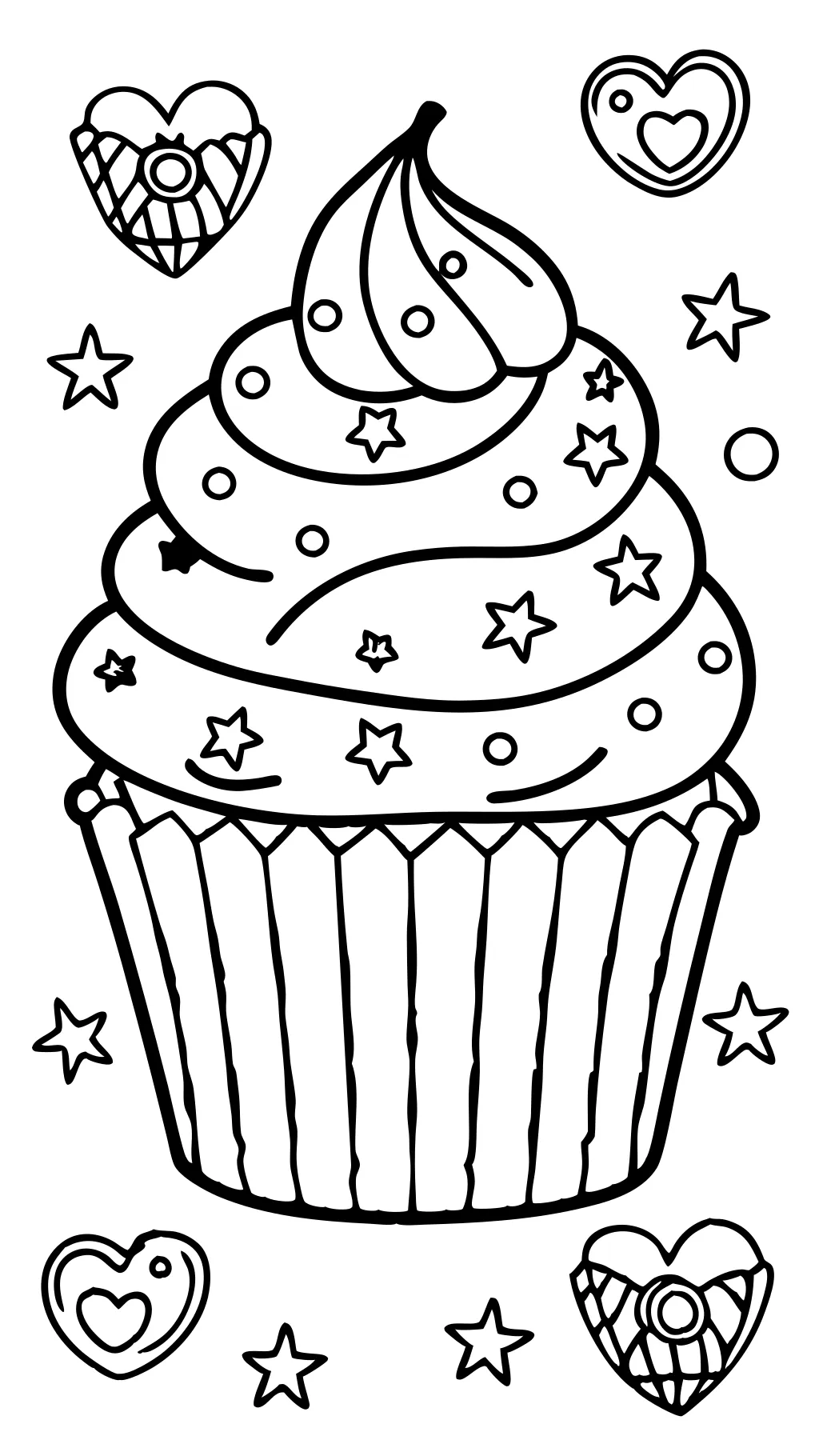 coloriage de cupcake imprimable